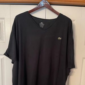 Lacoste 12R (4X) Black Vneck Tee w/ snag